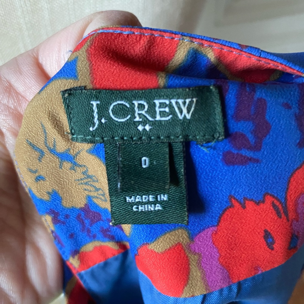 ❌SOLD❌ JCREW JULES BRIGHT FLORAL SHIFT DRESS SIZE 0 POCKETS - Picture 8 of 9